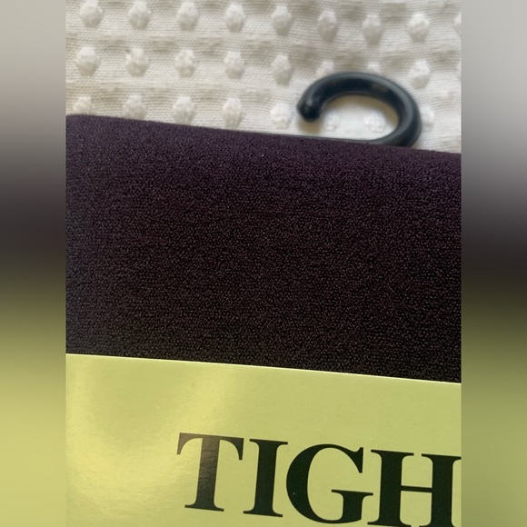 NuLeg Opaque Tights with Spandex. Color: Eggplant (3 pair) - Picture 3 of 4